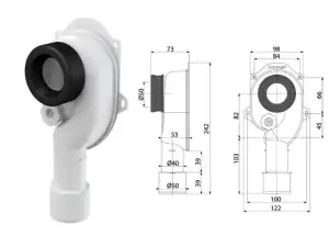 купить Сифон для писсуара вертикальный A45C, Alcaplast