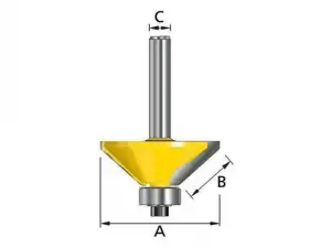 купить Фреза кромочная конусная 44.45х15.9х12х38 MAKITA ( 45° 44.45х15.9х12х38х2Т)