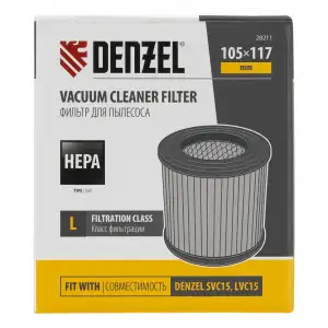 купить Фильтр каркасный-складчатый HEPA для пылесоса Denzel SVC15, LVC15// Denzel