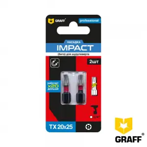 купить Бита GRAFF Impact TX 20x25 мм, 2 шт в блистере, Expert