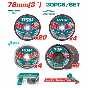 купить Набор отрезных и шлифовальных дисков TOTAL TAC97630 (30шт)