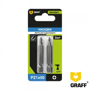 купить Бита GRAFF PZ 1x50 мм, 2 шт в блистере, Standart