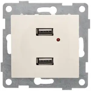купить Розетка USB 2-м СП Bravo механизм беж. GUSI С10USB2-003