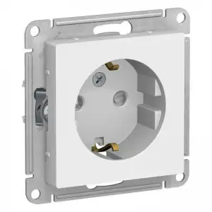 купить Розетка 1-м СП AtlasDesign 16А IP20 с заземл. защ. шторки механизм бел. SE ATN000145