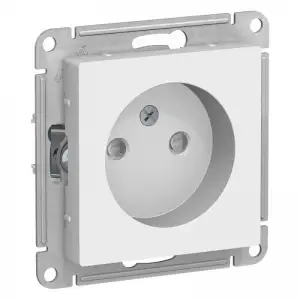 купить Розетка 1-м СП AtlasDesign 16А IP20 без заземл. защ. шторки механизм бел. SE ATN000149
