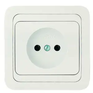 купить Розетка 1-м СП Mimoza 16А IP20 без заземл. бел./бел. Makel 12022