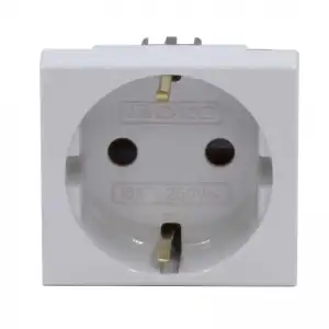 купить Розетка 1-м 2мод. Viva 16А IP20 2P+E с заземл. защ. шторки сер. DKC 45025