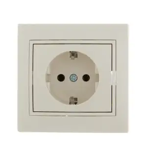 купить Розетка 1-м СП Mira 16А IP20 с заземл. со вставкой керамика крем. LEZARD 701-0303-122