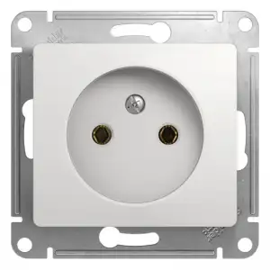 купить Розетка 1-м СП Glossa 16А IP20 без заземл. механизм бел. SE GSL000141
