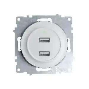 купить Розетка USB 2-м СП Florence 16А IP20 с подсветкой механизм бел. (1E10351300) OneKeyElectro 2260089