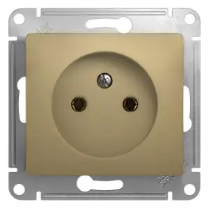 купить Розетка 1-м СП Glossa 16А IP20 без заземл. механизм титан SE GSL000441