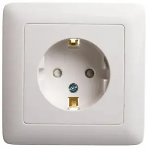 купить Розетка 1-м СП 1мод. Хит 16А IP20 250В с заземл. защ. шторки бел. SE RS16-136-B