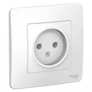 купить Розетка 1-м СП Blanca 16А IP20 250В без заземл. без защ. шторок бел. SE BLNRS000011