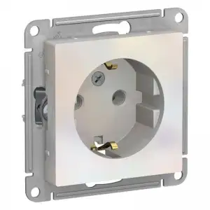 купить Розетка 1-м СП AtlasDesign 16А IP20 с заземл. механизм жемчуж. SE ATN000443