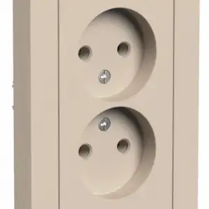 купить Розетка 2-м. AtlasDesign 16А без заземл. в сборе песочн. SE ATN001220
