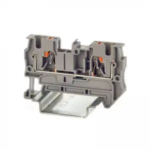 купить Клемма проходная зажим push-in 2 точки подключения 4кв.мм сер. DKC VPR-4-GY