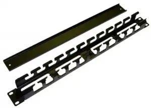 купить Организатор CM-1U-ML-COV кабельный с метал. кольцами и крышкой 19дюйм 1U Hyperline 16489