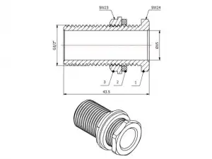 купить Врезка 1/2' нар., AV Engineering