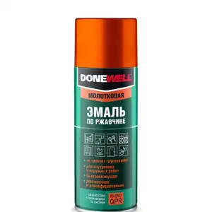 купить Эмаль DONEWELL молотковая по ржавчине серебристая 520 мл