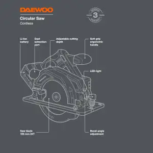 купить Пила циркулярная аккумуляторная DAEWOO DAS 1621Li SET
