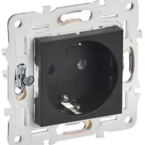 купить Розетка SKANDY 16А с заземл. без защ. шторок SK-R05Bl черн. IEK SK-R11-16-K02