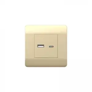 купить Розетка USB NEW3-E тип A+C 5В/2.1А шампань CHINT 431450