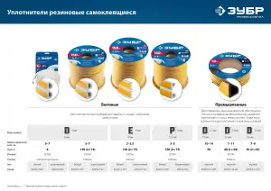 купить ЗУБР 150 м, D-профиль, размер 9 х 8 мм, белый, самоклеящийся резиновый уплотнитель, Профессионал (40920-150)