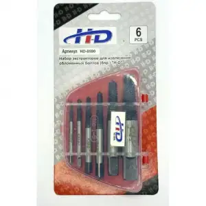 купить Экстракторы для извлечения обломанных болтов, набор 6пр. "H-D"