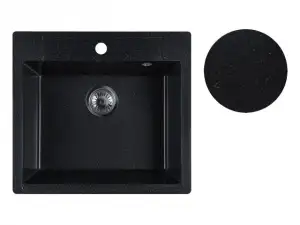 купить Мойка кухонная из искусственного камня UNIT черный 550х500 мм, AV Engineering