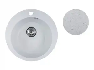 купить Мойка кухонная из искусственного камня POINT серый 495х495 мм, AV Engineering