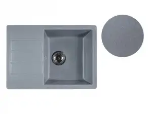 купить Мойка кухонная из искусственного камня MISTA серебро 615х440 мм, AV Engineering