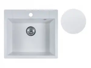 купить Мойка кухонная из искусственного камня UNIT белый 550х500 мм, AV Engineering