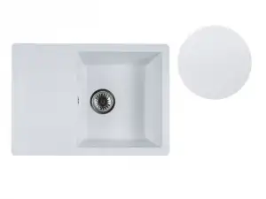 купить Мойка кухонная из искусственного камня MISTA белый 615х440 мм, AV Engineering