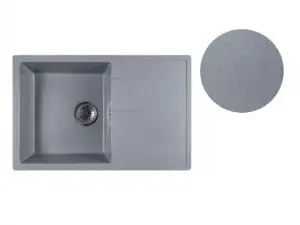купить Мойка кухонная из искусственного камня BENEFIT серебро 730х470 мм, AV Engineering