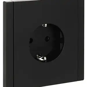 купить Розетка СП FORTE&PIANO FP113 16А с заземл. защ. шторки безвинт. крепл. черн. IEK FP-R14-16-1-K02