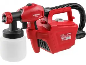 купить Краскораспылитель электрический WORTEX PS 1165-1 в кор. 650 Вт, 1000 мл/мин, 0.8 л бак (2.6 мм сопло, 80 DIN, выносной компрессор)