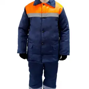 купить Куртка утеплённая 'Урал' тёмно-синий/оранжевый (без капюшона)