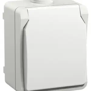 купить Розетка ОП Форс РСб20-3-ФБ 16А IP54 с заземл. защ. шторки бел. IEK ERS12-K01-16-54-DC