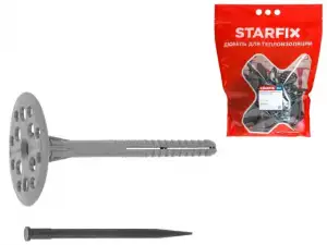 купить Дюбель для теплоизоляции 10х110 мм с пласт. гвоздем (50 шт в дой-паке) STARFIX