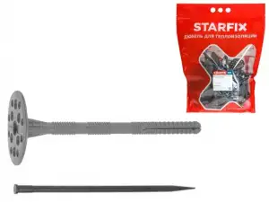 купить Дюбель для теплоизоляции 10х160 мм с пласт. гвоздем (50 шт в дой-паке) STARFIX