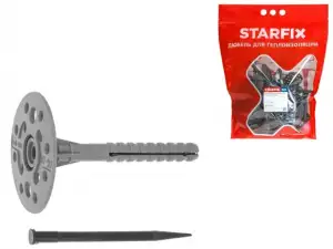 купить Дюбель для теплоизоляции 10х90 мм с пласт. гвоздем (50 шт в дой-паке) STARFIX