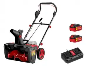 купить Аккум. снегоуборщик WORTEX CST 5036 в кор. ALL1 SET XLT БЕСЩЕТ., 36 В, ширина 50 см (2х4 Ач акб, 2 слот. 2 А з/у, глубина 25 см, дальность выброса 7 м