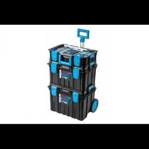 купить Ящик пластмассовый 3-х сегментный мобильный для инструмента со съемными ящиками 530х355х8250мм