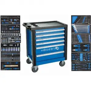 купить Ящик передвижной с набором инструмента (190пр.) "Hoegert"