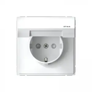 купить Розетка ArtGallery 16А IP44 с заземл. со шторками с крышкой быстрозажим. клем. механизм бел. SE GAL440146S