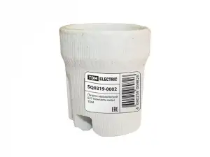 купить Патрон керамический E27 (контакты медь) TDM