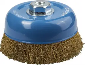 купить ЗУБР 150 мм, витая стальная латунированная проволока 0.3 мм, чашечная щетка-крацовка для УШМ (3526-150)