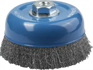 купить ЗУБР 150 мм, витая стальная латунированная проволока 0.3 мм, чашечная щетка-крацовка для УШМ (35261-150)