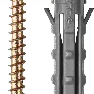 купить Дюбель распорный полипропиленовый, в комплекте с саморезом, 6 х 30 / 3,5 х 40 мм, 15 шт, ЗУБР