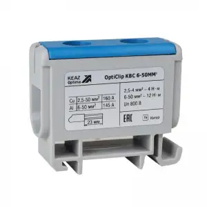 купить Клемма вводная силовая OptiClip КВС 6-50 син. КЭАЗ 351040